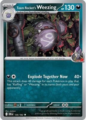 Team Rocket's Weezing Destined Rivals #126