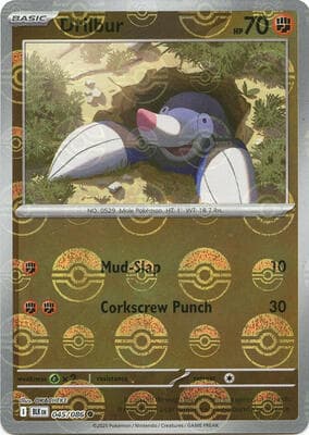 Drilbur · Poke Ball Pattern Black Bolt #45