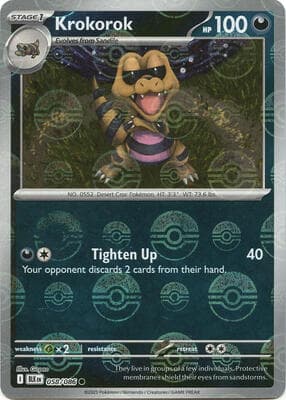 Krokorok · Poke Ball Pattern Black Bolt #58
