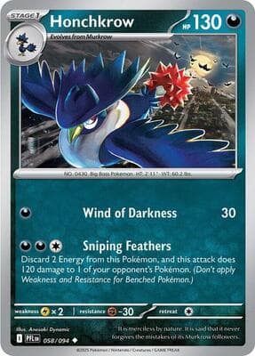 Honchkrow Phantasmal Flames #58