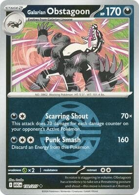 Galarian Obstagoon · Dusk Ball Ascended Heroes #132