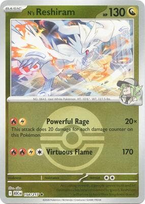 N's Reshiram · Poke Ball Ascended Heroes #154