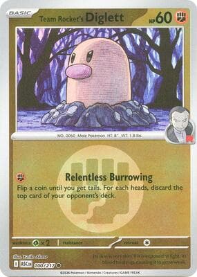 Team Rocket's Diglett · Energy Symbol Pattern Ascended Heroes #100