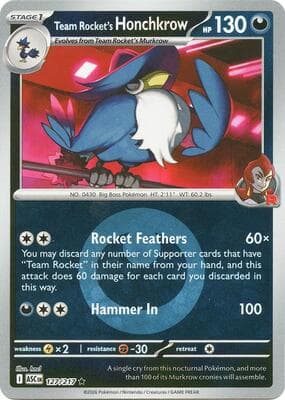 Team Rocket's Honchkrow · Energy Symbol Pattern Ascended Heroes #127