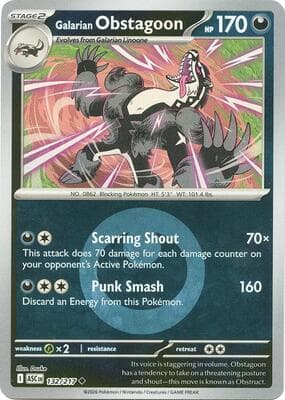 Galarian Obstagoon · Energy Symbol Pattern Ascended Heroes #132