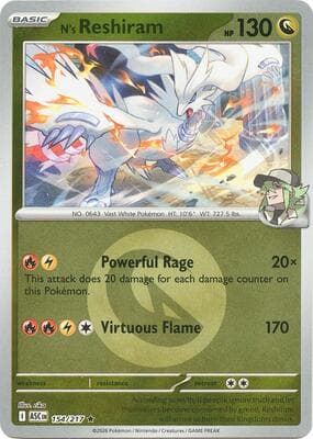 N's Reshiram · Energy Symbol Pattern Ascended Heroes #154