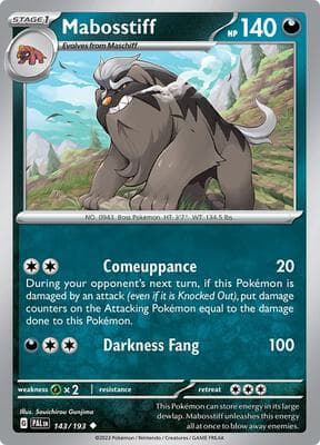 Mabosstiff Paldea Evolved #143