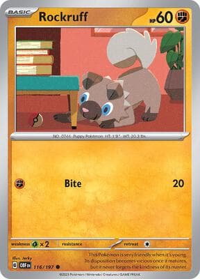 Rockruff Obsidian Flames #116