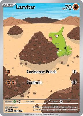 Larvitar Obsidian Flames #203