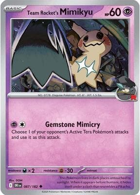 Team Rocket's Mimikyu Destined Rivals #87