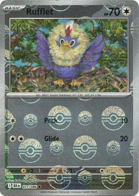 Rufflet · Poke Ball Pattern Black Bolt #77