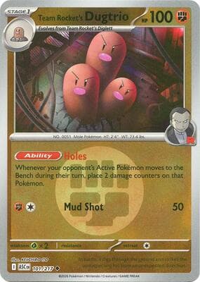 Team Rocket's Dugtrio · Energy Symbol Pattern Ascended Heroes #101